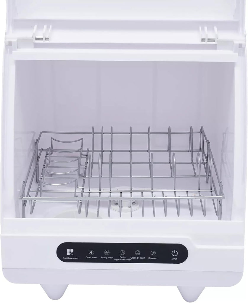 Countertop Dishwasher 1200W Mini Dish Washer with Compact Design 5 Washing Programs and 360 Spray System Automatic Table