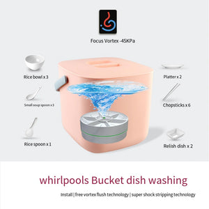 Kitchen Wireless Mini Dishwashers USB Ultrasonic Sink Fruit Vegetable Dish Washer Electric Portable Washing Machines