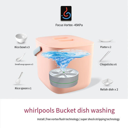 Kitchen Wireless Mini Dishwashers USB Ultrasonic Sink Fruit Vegetable Dish Washer Electric Portable Washing Machines